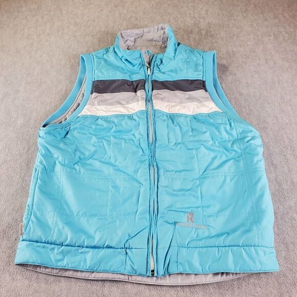 Sunice Vest Womens Large Blue Gray Keystone Ranch Reversible Full Zip - Picture 1 of 9